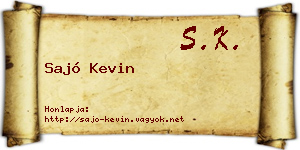 Sajó Kevin névjegykártya